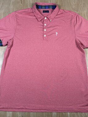 William Murray Golf Mens Salmon Pink Short Sleeve Polo Shirt Size XL